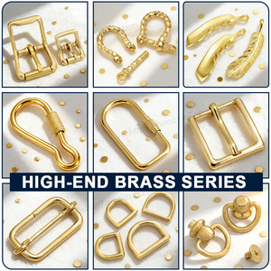 Correa de bolso personalizada, herrajes giratorios, cierre de gancho a presión, cierre de langosta para puerta de empuje, ganchos giratorios de metal dorado de latón para bolso de cuero - Product Image 3