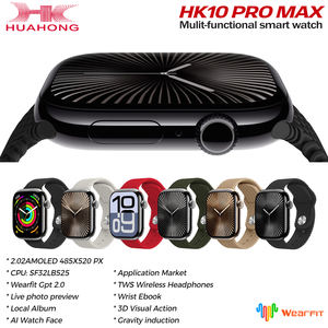 Kingsmart HK10 Android Smartwatch 10mini 44mm 2.0 inch AMOLED <span class=keywords><strong>display</strong></span> kompas GPS IP67 waterdicht draadloos opladen rubberen band - Product Image 6