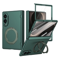 Coque de protection antichoc en PC rigide avec support anneau pour Samsung Galaxy Z Fold 8 avec protection d'écran en verre