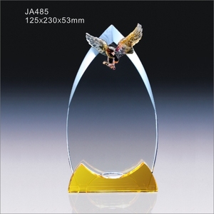 Premio de cristal con forma de placa personalizada de diseño único con base colorida de Liuli <span class=keywords><strong>Eagle</strong></span> para regalo de negocios/promoción - Product Image 3