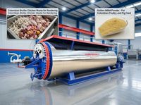 Machine de rendu CMJ-1 1.0 T/lot certifiée ISO14001 ISO45001 avec contrôle des odeurs par pression négative hermétique pour usine d'aliments pour animaux