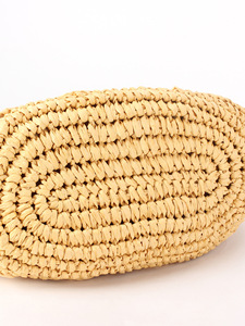 New Fashion Woven Zipper Double Root Two Straps <b>Square</b> Bag Seaside Vacation Daily Leisure All-match Tanjing - Product Image 4