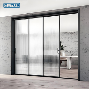 OUTUS Opérateur <span class=keywords><strong>de</strong></span> <span class=keywords><strong>porte</strong></span> coulissante magnétique pour entrée <span class=keywords><strong>de</strong></span> maison et villa, unité d'accès en verre sans cadre - Product Image 1