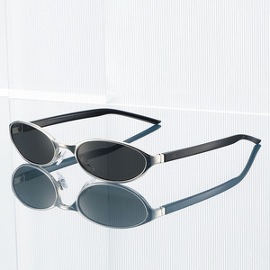 Nuevas Gafas de Sol Unisex de Diseño Y2K con Montura Ovalada y Patillas Metálicas, Protección UV400, para Hombre y Mujer, 2026 - Product Image 2