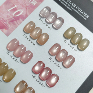 AILANUO Cadeau de Noël et du Nouvel An, Vernis à ongles gel effet œil de chat pailleté 15ml, sans TPO, sans HEMA, lot de 10 couleurs avec nuancier - Product Image 3