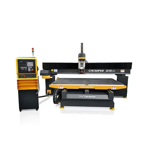 Roteador CNC de madeira 3 eixos de alta velocidade ATC Máquina de escultura em madeira 3D 1325 Máquina roteadora CNC com mesa