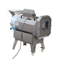 Cortador de Patatas Multifuncional, Rebanador de Verduras Automático, Picador de Acero Inoxidable, Procesador de Alimentos Eléctrico de Doble Cabezal, Comercial