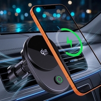 Chargeur de voiture sans fil super rapide 25W PD OTP avec refroidissement et fonction FOD magnétique puissante, port Type-C pour 12-17