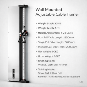 Appareil <span class=keywords><strong>de</strong></span> musculation fonctionnel mural QS H1PRO, station simple avec câble, <span class=keywords><strong>pour</strong></span> salle <span class=keywords><strong>de</strong></span> <span class=keywords><strong>sport</strong></span> à domicile, avec pile <span class=keywords><strong>de</strong></span> poids <span class=keywords><strong>de</strong></span> 30 kg - Product Image 5