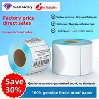 Papier thermique auto-adhésif tri-étanche en carton complet pour impression d'étiquettes, découpé, 70*20 étiquettes, 60/80/100 X 150, vierges, pour supermarché