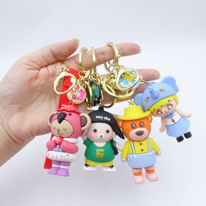 Llaveros de PVC 3D de Dibujos Animados de Anime Super <span class=keywords><strong>Mario</strong></span> <span class=keywords><strong>Bros</strong></span>, Llavero de Goma Personalizado con Forma de Hongo, Luigi y Yoshi, Regalo Promocional - Product Image 1