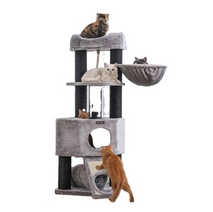 Pet <strong>Cat</strong> Scratching <strong>Tree</strong>, Modern Luxury Scratcher <strong>Cat</strong> Climbing <strong>Tree</strong> <strong>Wood</strong> <strong>Cat</strong> <strong>Tree</strong> with Scratching Posts - Product Image 1