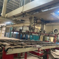 Ligne de production de laminage professionnelle d'occasion, machine de laminage de placage mélaminé d'occasion pour le revêtement des panneaux MDF et PB