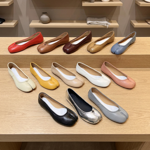 Nuevas Zapatillas de Ballet Casuales para Mujer con Pliegues, Punta Abierta, Suela Plana, Parte Superior de PU, Entresuela de EVA y Suela Exterior de Cuero Genuino para Primavera y Otoño - Product Image 2