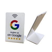 Impression personnalisée Acrylique Nfc Table Présentoir 213 Restaurant menu Nfc Google Review Nfc Stand table affichage