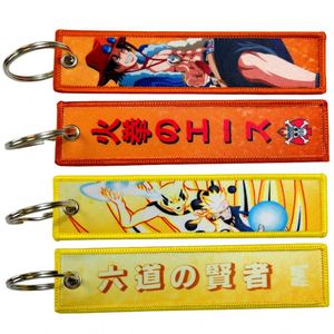 200 Designs Printing Woven Fabric Keychains Cartoon Rings Lanyard Embroidery Anime Jet Key <b>Tags</b> - Product Image 1