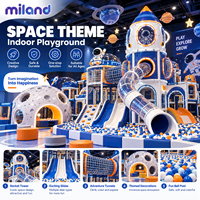 Équipement de jeu souple sur le thème de la technologie spatiale interstellaire pour parcs d'attractions, piscine à balles planétaire, labyrinthe de haute qualité adapté aux enfants