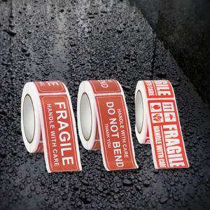 <b>Strong</b> Adhesive Waterproof Handle with Care Fragile Shipping Warning Labels Paper Material Stickers for Supermarket <b>Boxes</b> - Product Image 3