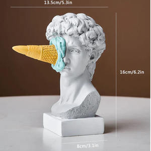 Salon Décor Sculpture Crème Glacée David Statue Artisanat Ornement Décor <span class=keywords><strong>Nordique</strong></span> <span class=keywords><strong>Mythologie</strong></span> <span class=keywords><strong>Grecque</strong></span> Figurine David Statue - Product Image 3