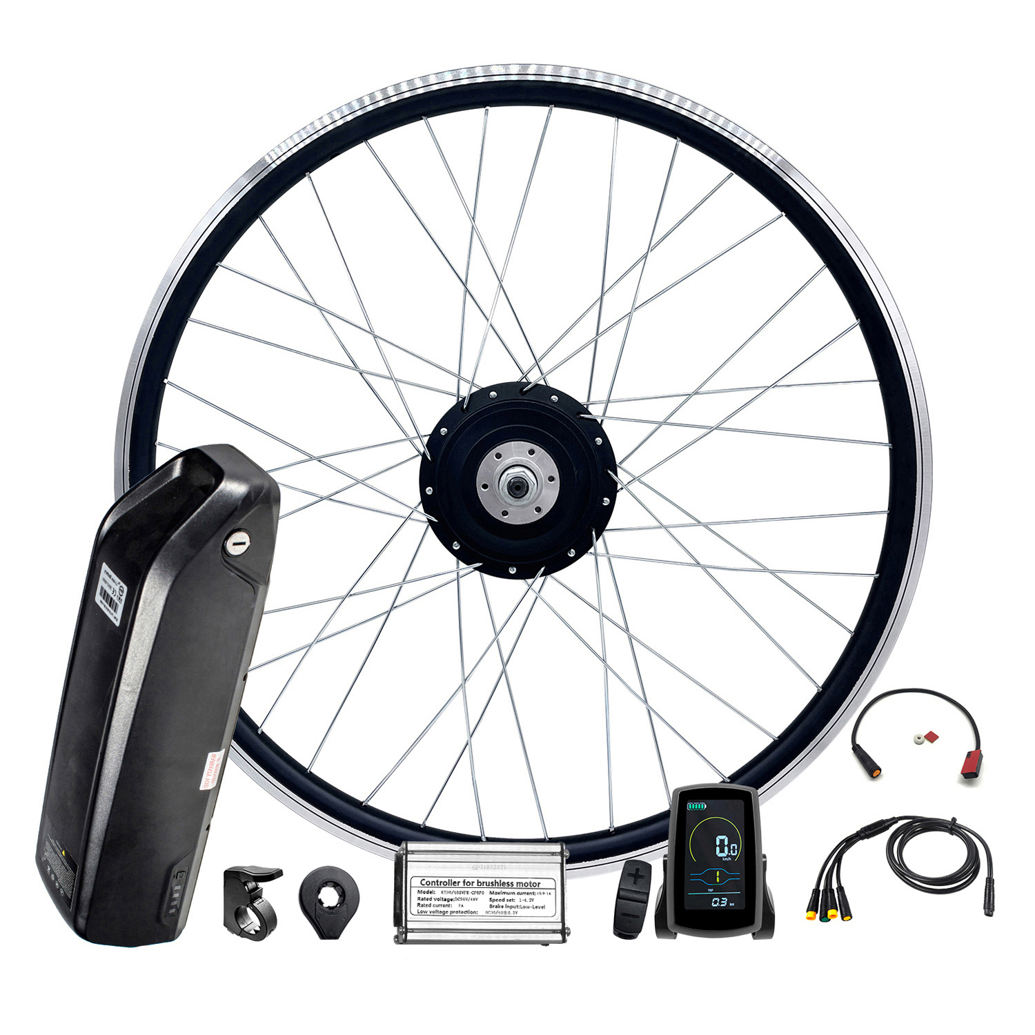48v 1000w 1500 Watt Ebike Kit With Battery Electric Bike Rear