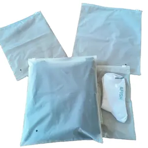 环保磨砂拉链锁塑料袋透明t恤泳衣服装袋