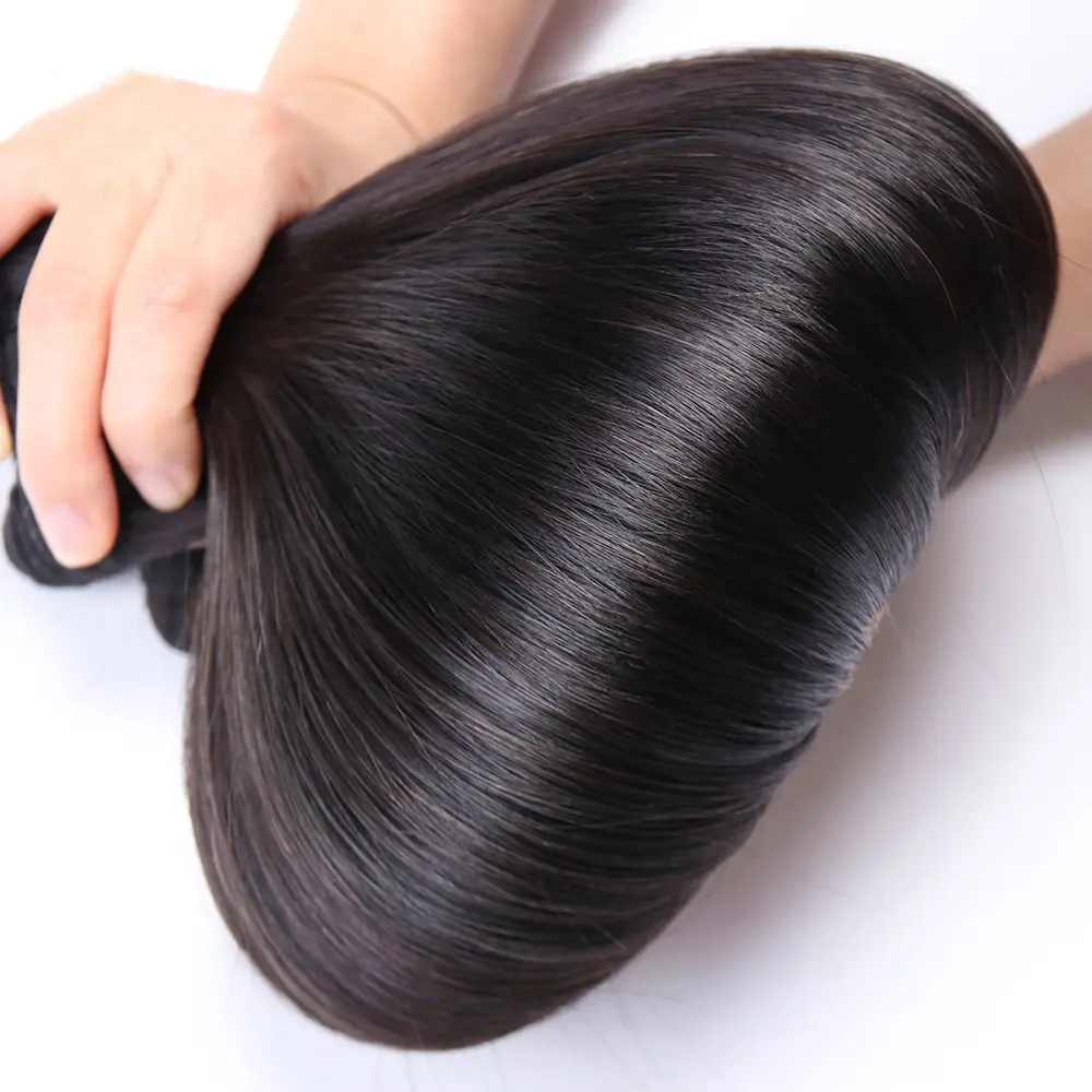 Paquets de cheveux raides vietnamiens bruts Double noyade 12A Extensions de paquets de cheveux humains bruts droits pour la beauté femmes noires