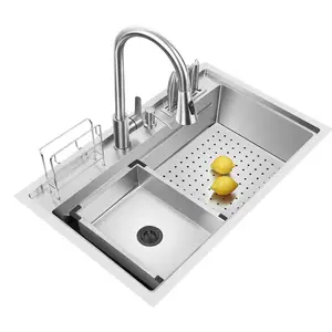 Supplier Wholesale Kitchen Work Station Sink Hand Wash Kitchen Sink for Sale Economical Portable Stainless Steel Carton Silver