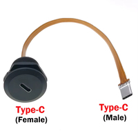 Conector de Datos USB 3.1 Tipo C, Enchufe Impermeable IP68 con Rosca Tipo C, Conector FPC a Presión
