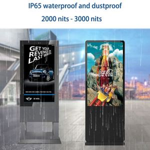 49 pulgadas All-in-One Outdoor IP65 Ad Touch Machine Horz/Vert Screen Wall/Floor Stand 1Yr SDK - Product Image 2