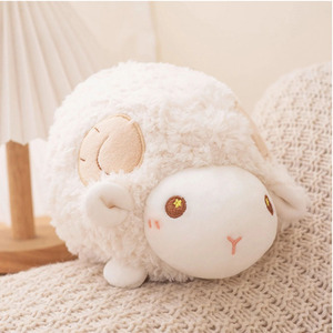 Peluche <span class=keywords><strong>mouton</strong></span> bébé adorable OEM 8595 personnalisée avec corps rond et visage mignon, poupées animales douces pour enfant, compagnon de sommeil - Product Image 3