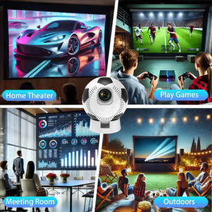 Proyector de Fútbol 4K al por mayor, 1000 lúmenes, Android 11, enfoque eléctrico, <span class=keywords><strong>Bluetooth</strong></span> 5,0, proyector de fútbol portátil para exteriores, al aire libre - Product Image 6
