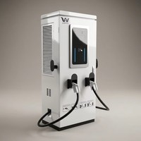 Wattzing-60kW Nouvelle station de recharge rapide pour véhicules électriques, chargeur DC combiné intelligent extérieur IP54 RFID, haute puissance stable, CE, montage au sol