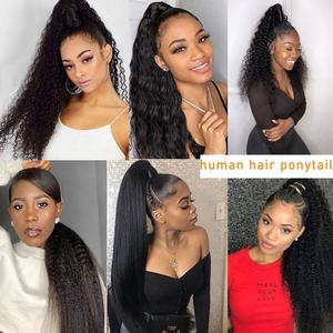 Extensiones de Cabello Humano Virgen Remy Indio Sin Procesar, Cola de Caballo Pre-Adherida con Punta en U, Ondulado Liso Sedoso, de Fábrica - Product Image 6