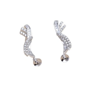 Soporte de Plata 925 para Pendientes, para 10-12 Perlas, Accesorios para Manualidades, JG5867, Chapado en Oro, 3mm, Semi-Acabado - Product Image 5