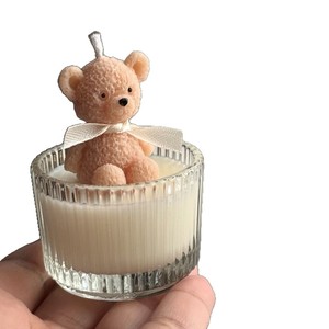 LANJO Cute Bear Scented <b>Candle</b>, <b>Wedding</b> Favor & Gift Home Decor, Desktop Ornament, <b>Candle</b> Cup with Bear Design - Product Image 3