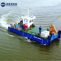 Bateau de remorquage à coque en acier à vendre, dragueuse-coupeuse, bateau de service, navire de travail de soutien de remorquage robuste pour le dragage des ports fluviaux