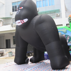Inflatable Giant Black Gorilla Balloon with Electric Air <b>Pump</b> Sun Resistant & Waterproof for Advertising Events - Product Image 1