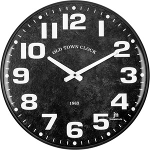 HORLOGE MURALE EN MÉTAL QUARTZ DIAM. 42CM NOIR - Product Image 1
