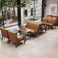 Meubles de loisirs commerciaux rétro Bar café Table chaise combinaison pour lait thé boutique Restaurant stand canapé