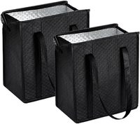 Mochila Térmica Ecológica de 600D Negra, Personalizada de Fábrica, Resistente, Aislada, para Comida Fría y Picnic, Venta al Por Mayor