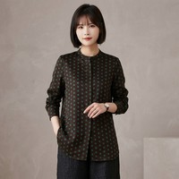 Manteau en soie de mûrier 100% légère et décontractée, noir, taille personnalisée, à manches mi-longues, ouvert sur le devant, confortable, en soie Gambiered, avec boutons