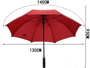 Paraguas de Golf de Fibra Completa con Mango Largo, Semi-Automático, con Poste Recto, Diseño Bohemio para Publicidad con Logotipo, Bodas y Eventos al Aire Libre - Product Image 5