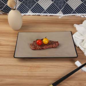 Venta al por mayor de <span class=keywords><strong>vajilla</strong></span> de <span class=keywords><strong>melamina</strong></span> antigua juego de platos rectangulares de plástico platos de <span class=keywords><strong>melamina</strong></span> irrompibles de dos tonos para restaurante Catering - Product Image 5