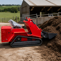 Compact Crawler Skid Steer Loader T490 0.1m3 Bucket 0-5km/h EPA/EURO5 Mini Track Loader untuk Pertanian, Kebun, dan Konstruksi