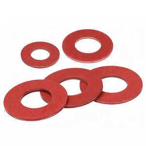 Шайба из вулканизированной стали с метрической резьбой, красная, без покрытия, DIN125A, заводской запас - Product Image 4