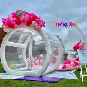 Altamente recomendado fiesta cumpleaños transparente PVC Dom Jumping House Bounce globo inflable burbuja casa para niños - Product Image 3