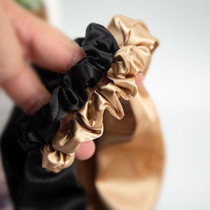 Coletero de seda con lazo, diadema larga para cola de caballo, accesorio para el cabello de tela de color liso para uso diario de mujer - Product Image 2