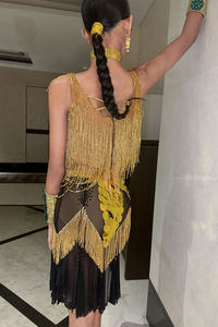 Vestido de Baile de Salón Latino Elegante para Mujer, Estilo Vennystyle, Spandex/Algodón, Tul, Tubo con Cuentas, Pedrería, Hecho a Medida |   Examen/Competición - Product Image 6