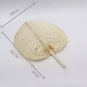Abanico de Bambú Natural de Vietnam, Ecológico, Personalizado, Tejido a Mano con Rafia de Palma, Abanico de Rafia y Ratán - Product Image 4