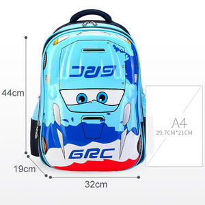 Sac à dos à roulettes pour enfants, garçons et filles, en polyester 3D, avec 6 roues, pour l'école primaire - Product Image 4